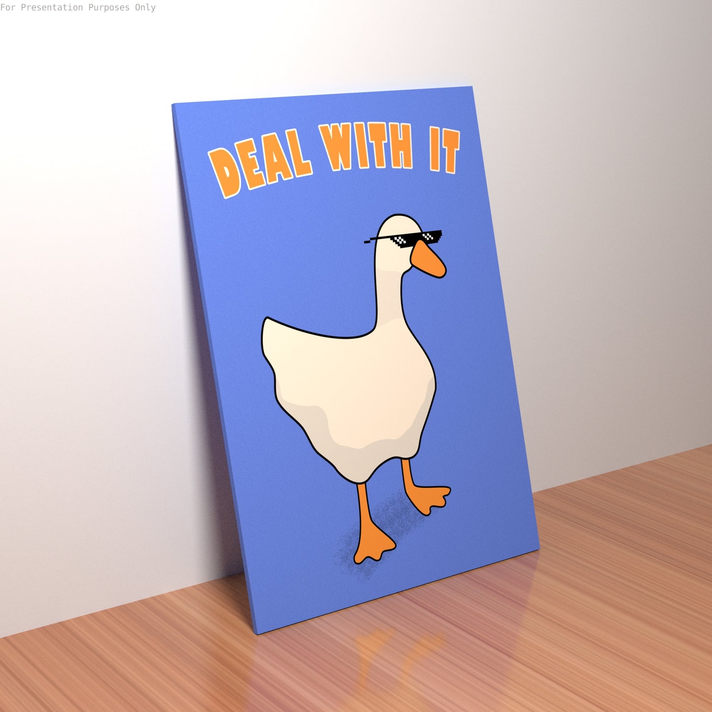 DEAL WITH IT - Thug Life Meme (Blue)